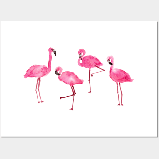 pink flamingos Posters and Art